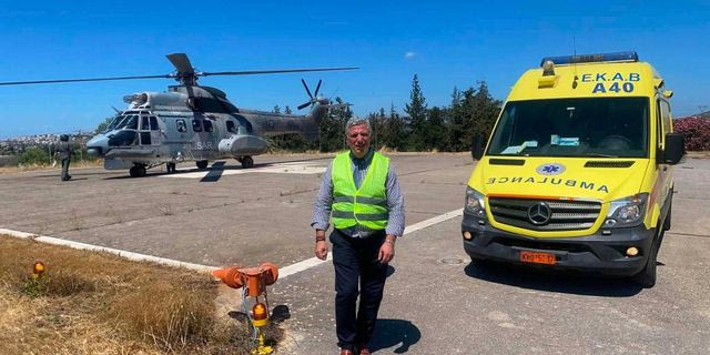 Αεροδιακομιδή ναυτικού στο Νοσοκομείο Χανίων