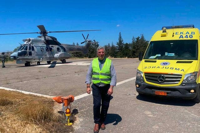 Αεροδιακομιδή ναυτικού στο Νοσοκομείο Χανίων