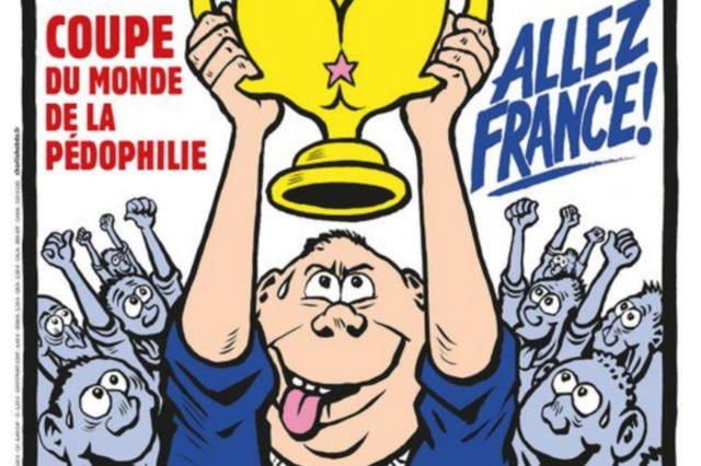 Η δολοφονία της Λιάνα στο εξώφυλλο του Charlie Hebdo: “Παγκόσμιο Κύπελλο Παιδοφιλίας στη Γαλλία”