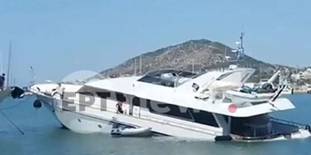 Μερική βύθιση ιδιωτικού σκάφους στη μαρίνα Σαλαμίνας