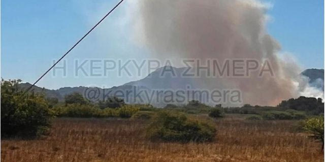 Υπό έλεγχο η φωτιά στους Γιαννάδες Κέρκυρας