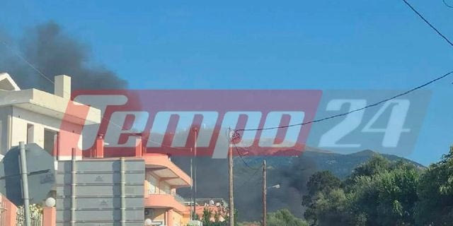Υπό έλεγχο η φωτιά στο Πλατάνι Πάτρας