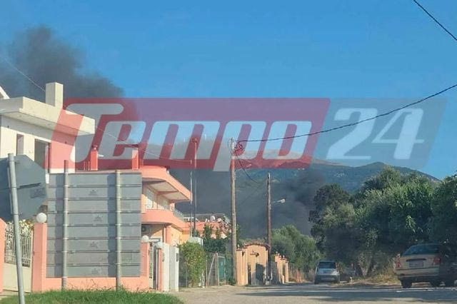Υπό έλεγχο η φωτιά στο Πλατάνι Πάτρας