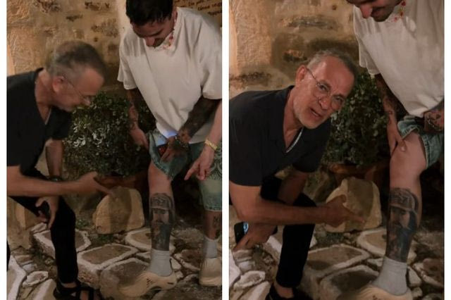 Επικό βίντεο: Όταν ο Τομ Χανκς είδε το πρόσωπό του… τατουάζ σε γάμπα