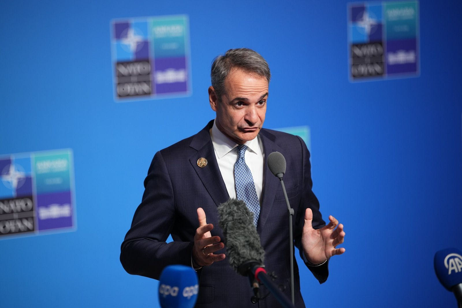 Μητσοτάκης στο ΝΑΤΟ: Αντιμετωπίζουμε μια διαρκή απειλή πολέμου από την Τουρκία