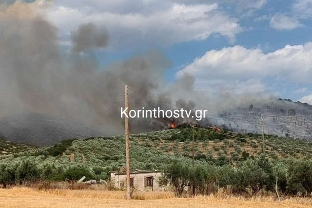 Φωτιά στο Σπαθοβούνι Κορινθίας – Μεγάλη κινητοποίηση, 112 για ετοιμότητα