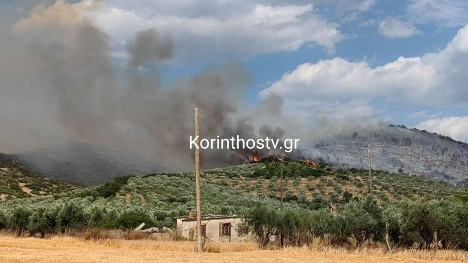 Φωτιά στο Σπαθοβούνι Κορινθίας - Μεγάλη κινητοποίηση, 112 για ετοιμότητα