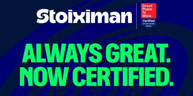 Η Stoiximan απέκτησε την πιστοποίηση Great Place To Work®