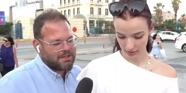 Ταξιδιώτισσα αντάλλαξε social με ρεπόρτερ του ΣΚΑΪ “on air” – Βίντεο