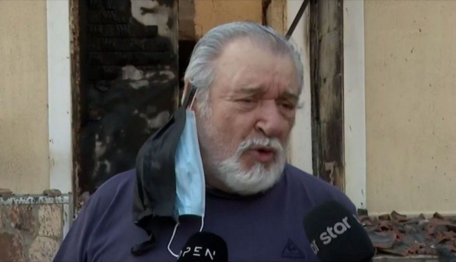 Στάχτη το σπίτι του Τάσου Χαλκιά στο Πόρτο Γερμενό