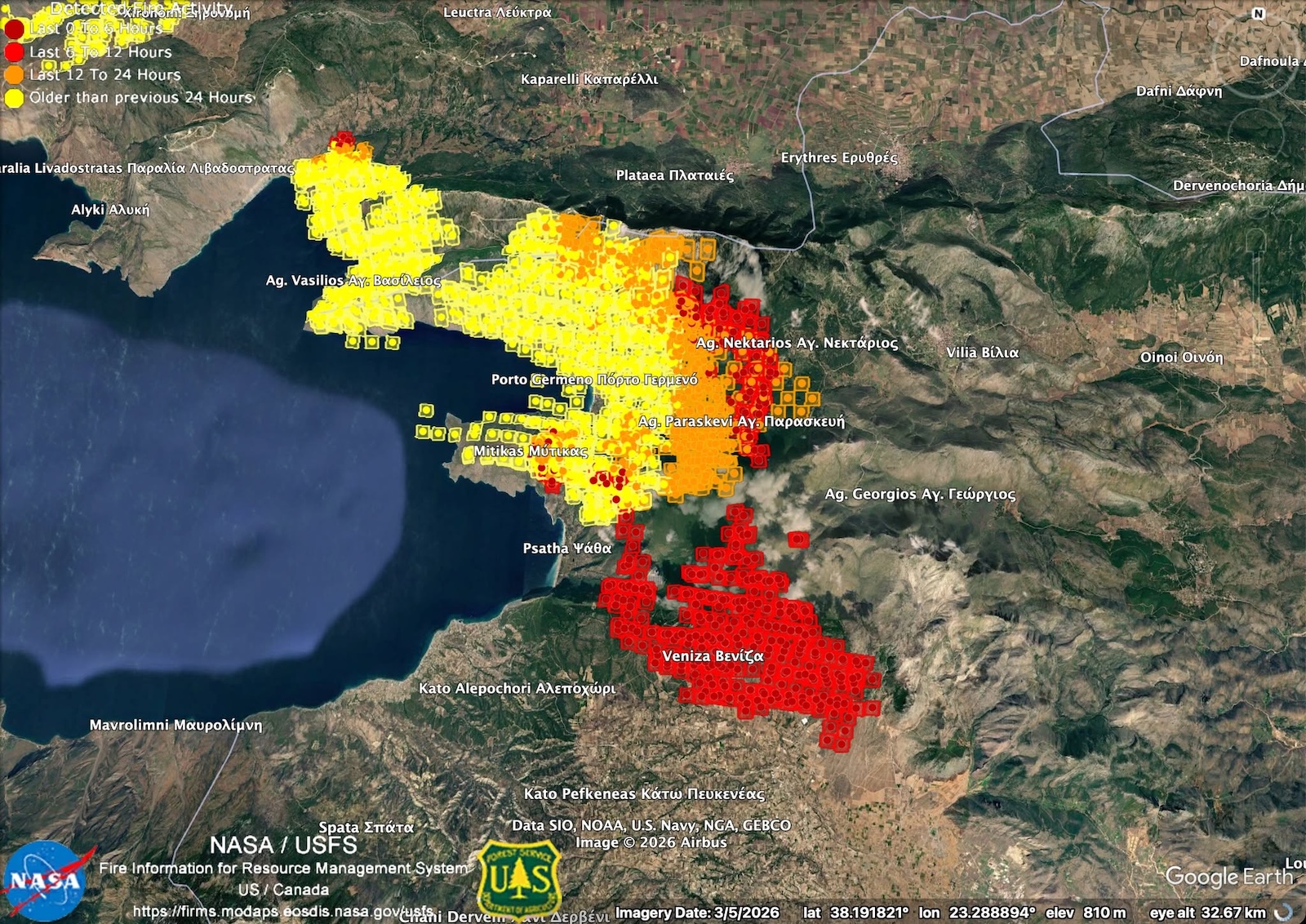 Βοιωτία – Αττική: Πάνω από 100.000 στρέμματα έχουν καεί – Προς χαρακτηρισμό ως “Megafire”