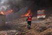 Εικόνες από το μέτωπο της φωτιάς στον Κουβαρά