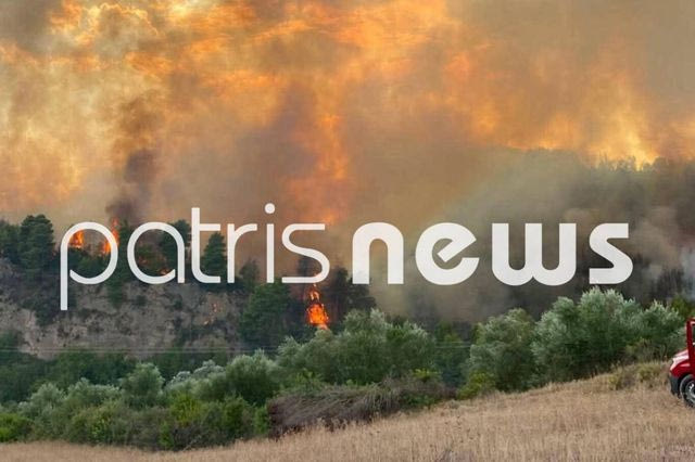Φωτιά στο Μουζάκι Ηλείας – Μεγάλη κινητοποίηση, μάχη με τις φλόγες