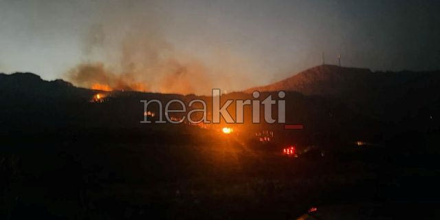 Σητεία: Οριοθετημένη η φωτιά στα Αχλάδια – Μάχη για πλήρη κατάσβεσή της