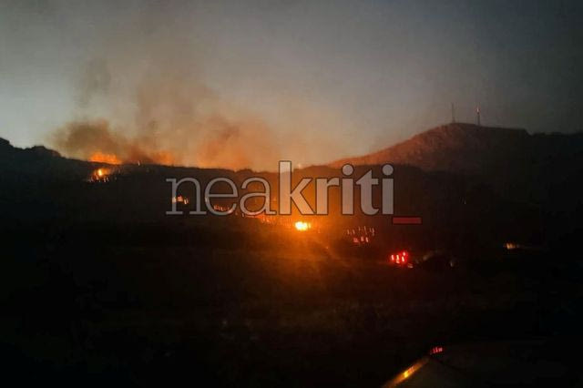 Σητεία: Οριοθετημένη η φωτιά στα Αχλάδια – Μάχη για πλήρη κατάσβεσή της