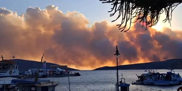 Εκτός ελέγχου η φωτιά στη Σκύρο – Πνέουν θυελλώδεις άνεμοι