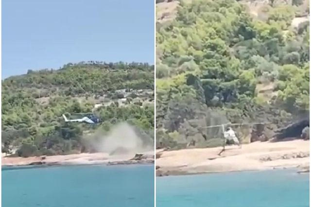 Σπέτσες: Συνελήφθη για ναρκωτικά επιβάτης του ελικοπτέρου που προσγειώθηκε σε παραλία με λουόμενους