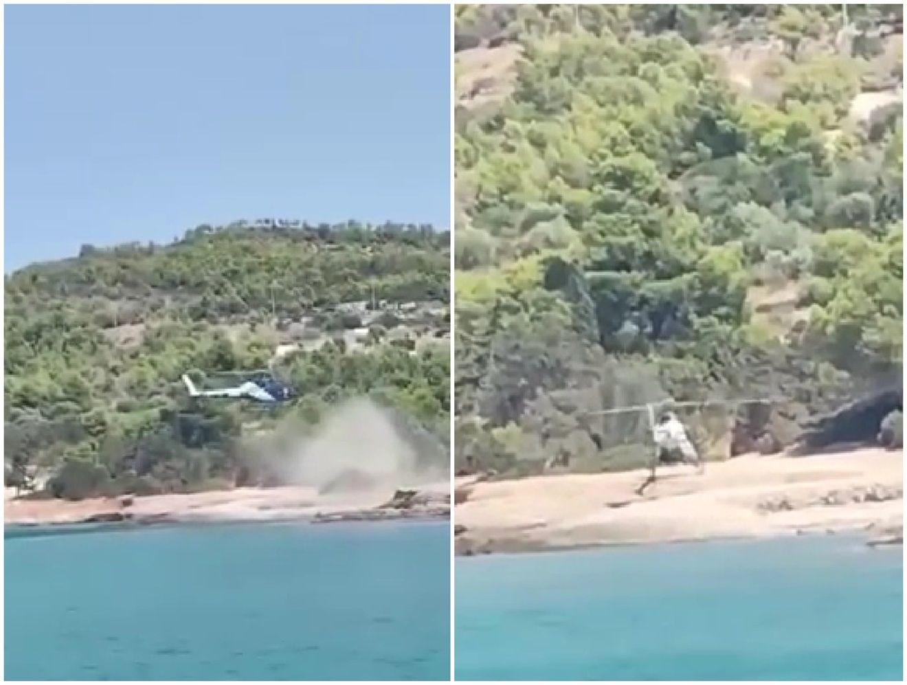 Σπέτσες: Συνελήφθη για ναρκωτικά επιβάτης του ελικοπτέρου που προσγειώθηκε σε παραλία με λουόμενους