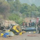 Συγκλονιστικές εικόνες από τα συντρίμμια του ελικοπτέρου στην Ψάθα