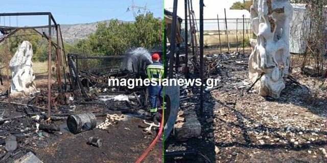 Βόλος: Στις φλόγες οι εγκαταστάσεις των εργαστηρίων ΑμεΑ “Ηλιοτρόπια”