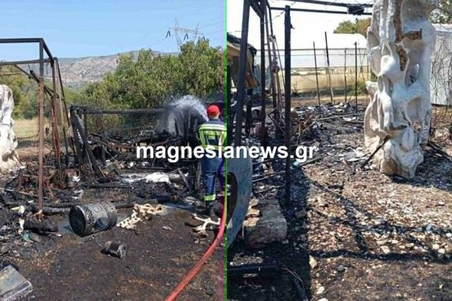 Βόλος: Στις φλόγες οι εγκαταστάσεις των εργαστηρίων ΑμεΑ “Ηλιοτρόπια”