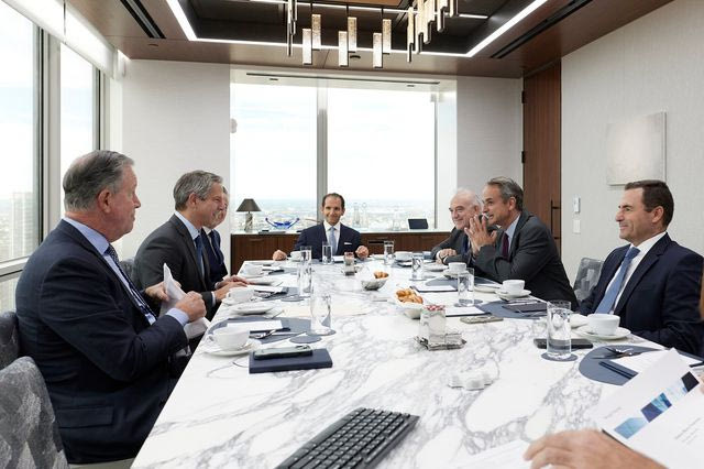 Συνάντηση Μητσοτάκη με τον συμπρόεδρο της Morgan Stanley στη Νέα Υόρκη