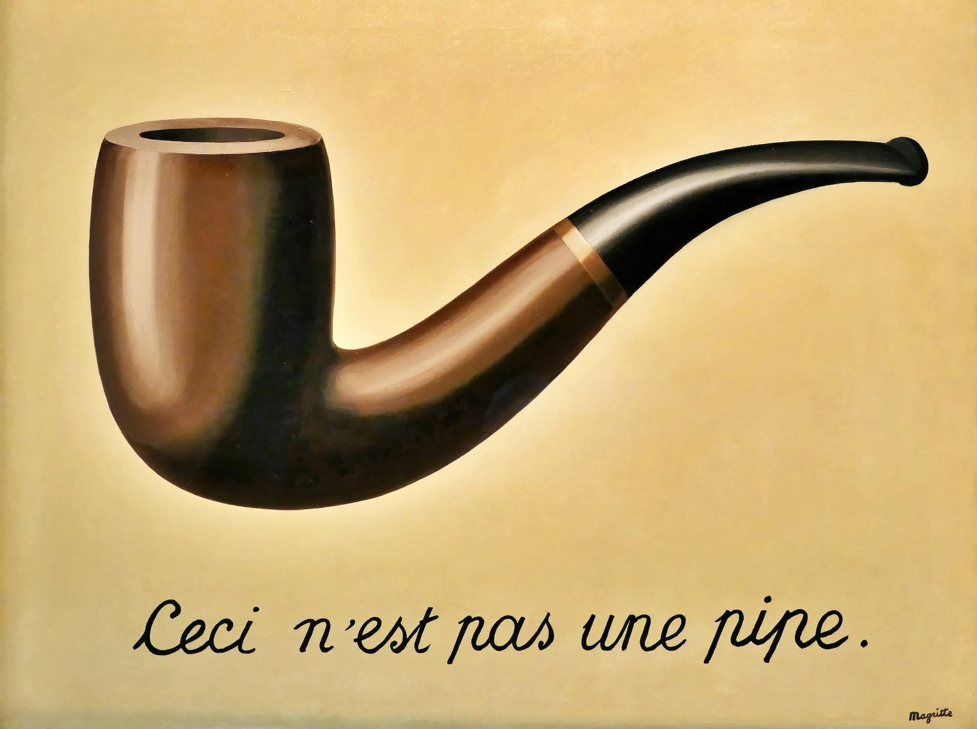 3EEDMTG The Treachery of Images (La Trahison des images), 1929 by Rene Magritte. Image shot 2008. Exact date unknown.