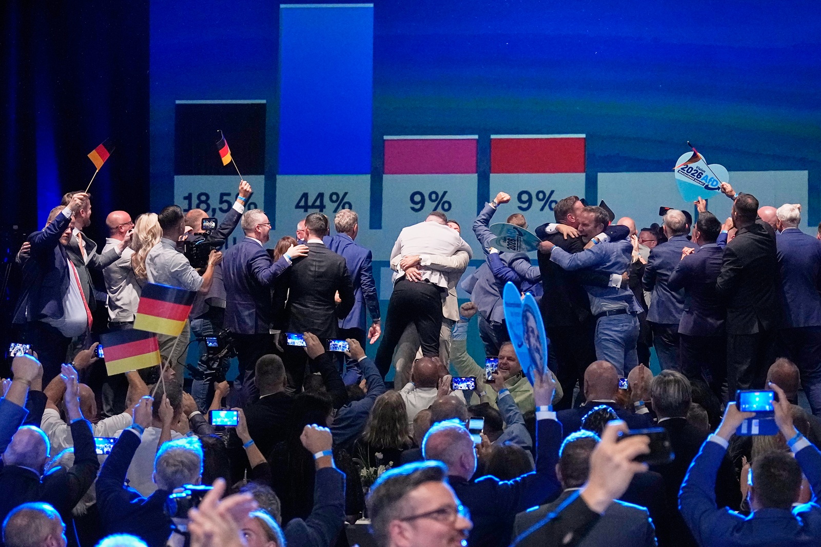 Γερμανία - exit poll: Στο 44,5% η AfD, υπερδιπλάσιο ποσοστό από το κυβερνών CDU