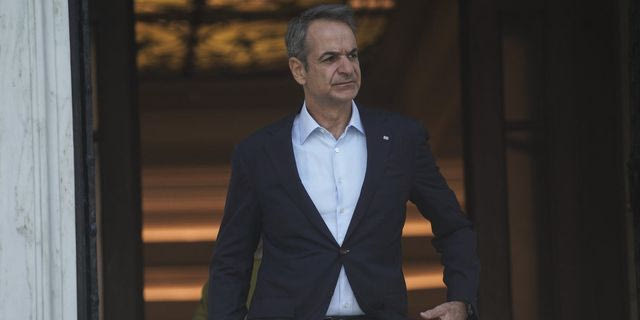 Ο Κ. Μητσοτάκης στο Μέγαρο Μαξίμου