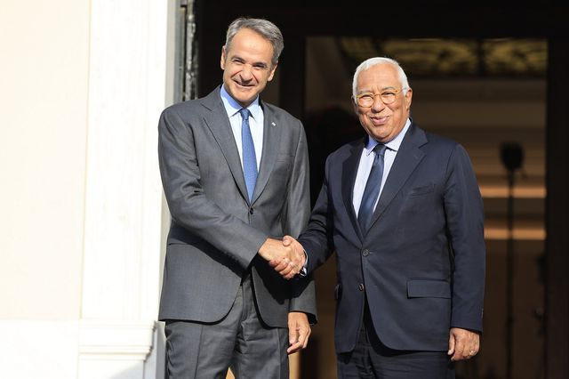 Συνάντηση του Πρωθυπουργός Κυριάκου Μητσοτάκη με τον Πρόεδρο του Ευρωπαϊκού Συμβουλίου Antonio Costa, στο Μέγαρο Μαξίμου.