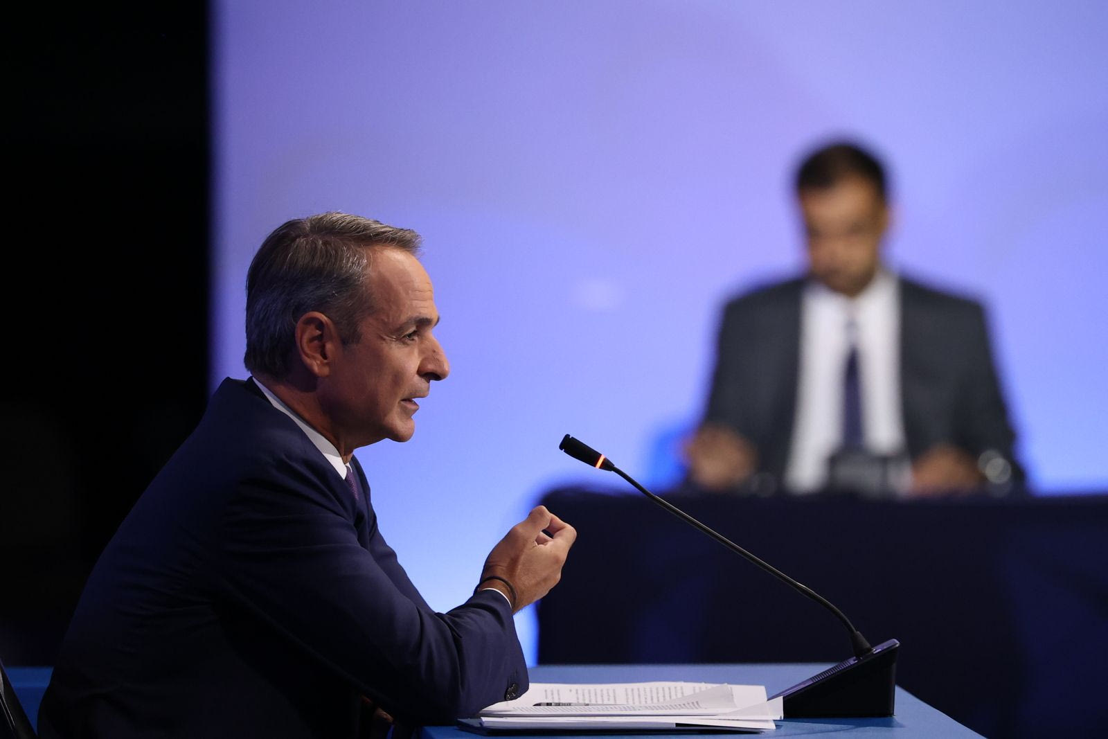 Συνέντευξη τύπου του Κυριάκου Μητσοτάκη στα πλαίσια της 90ης Διεθνούς Έκθεσης Θεσσαλονίκης.