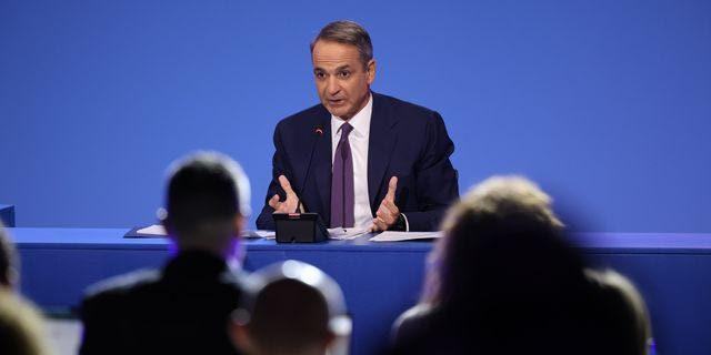 Συνέντευξη τύπου του Πρωθυπουργού Κυριάκου Μητσοτάκη στο Συνεδριακό Κέντρο Ιωάννης Βελλίδης στα πλαίσια της 90ης ΔΕΘ