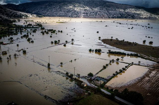 Κρήτη: Αποκαλυπτικά drone πλάνα από το Λασίθι – Πλημμύρισε έκταση ίση με τις Σπέτσες
