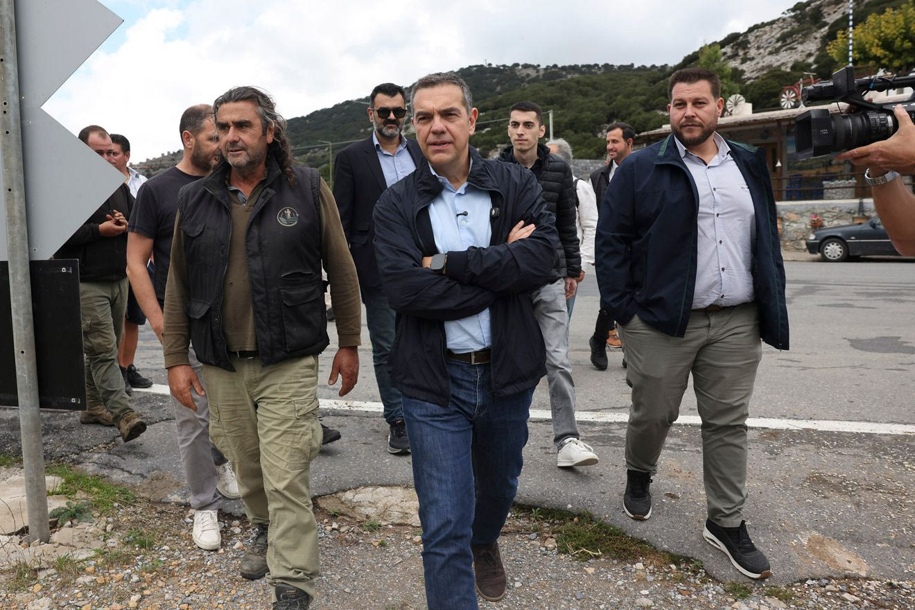 Ο Aλέξης Tσίπρας επισκέφθηκε το οροπέδιο Λασιθίου