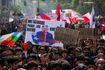 Students protest possible spending cuts and government austerity measures in Santiago, Chile, Thursday, Oct. 1, 2026