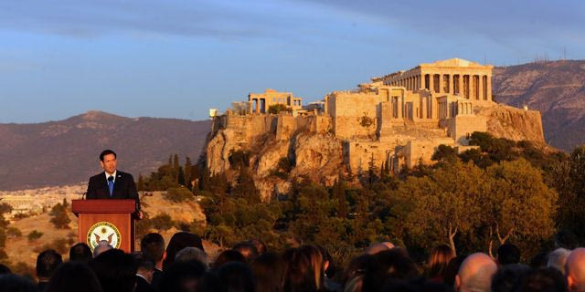 O Μάρκο Ρούμπιο στην Πνύκα