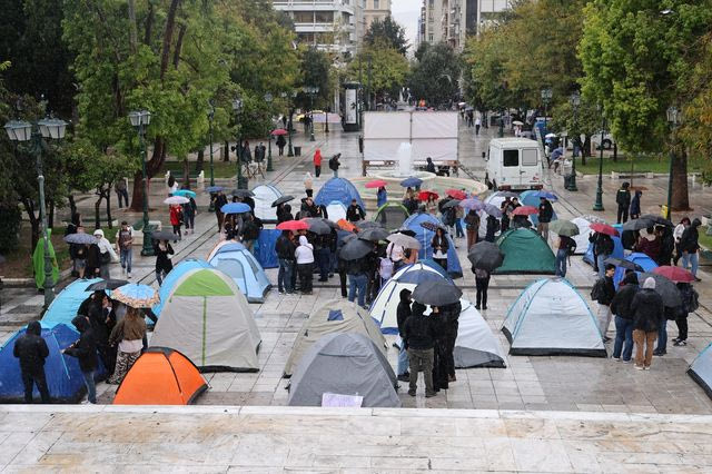 Κινητοποίηση φοιτητών στο κέντρο της ΑΘήνας με βασικό αίτημα την αντιμετώπιση του δυσβάστακτου κόστους σπουδών και στέγασης.